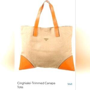 Prada Cinghialie Canapa Tote. Rare & Dead stock everywhere.